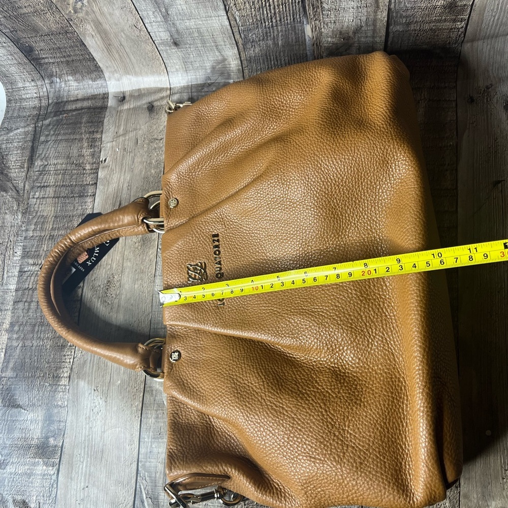 Louis Quatorze Women’s Brown Leather Satchel Shoulder Bag Crossbody Handbag - Picture 13 of 16